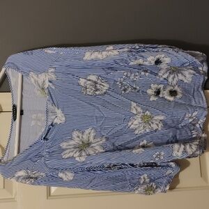 Tribal 2x blue and white striped top